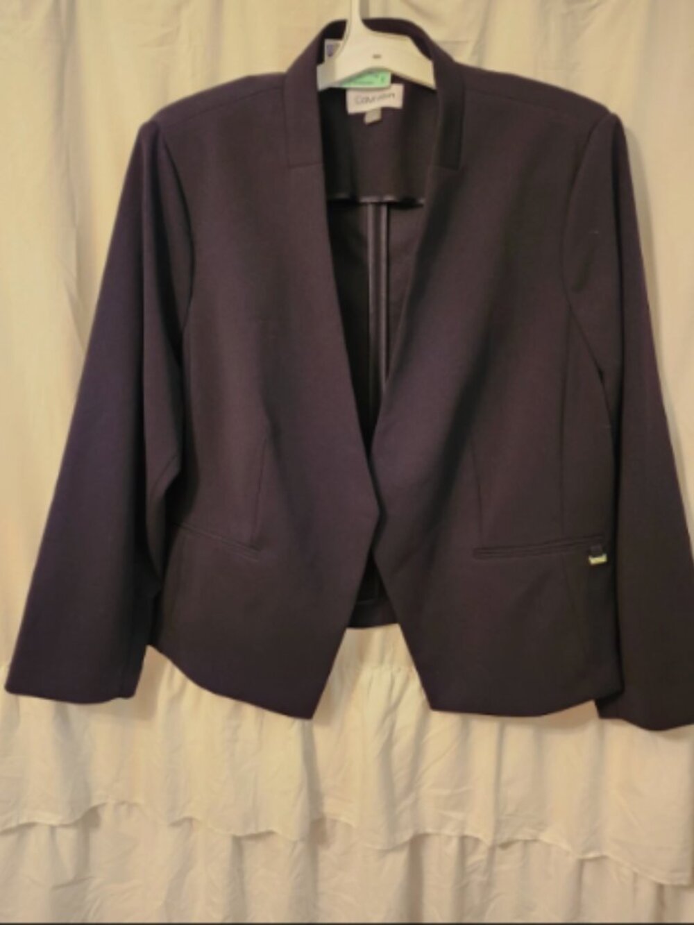 Calvin Klein Classic Black Blazer Gold Hardware Size 24W Work Career Profession